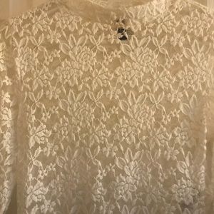 White Lace Crop Top